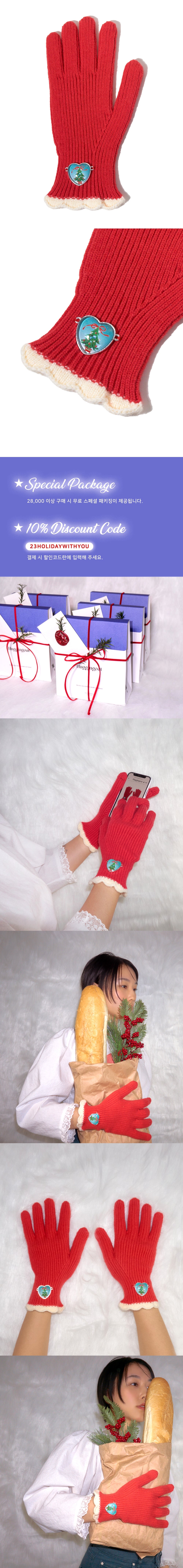 PENDANT TOUCH GLOVES_RED
