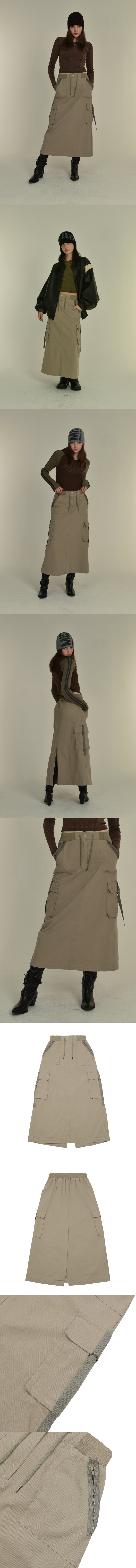 2 cargo skirt (beige)