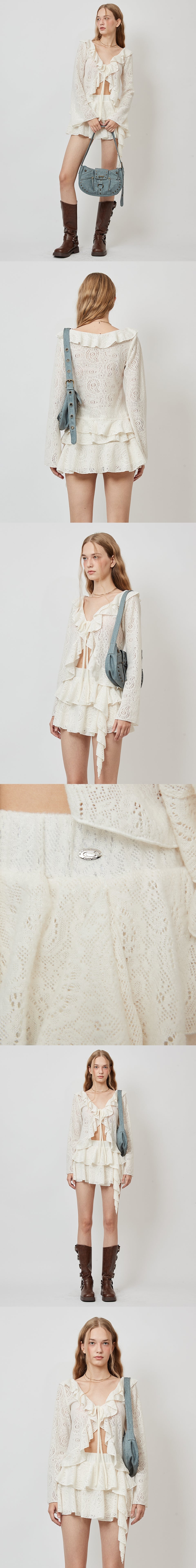 FRILL MINI SKIRT_IVORY