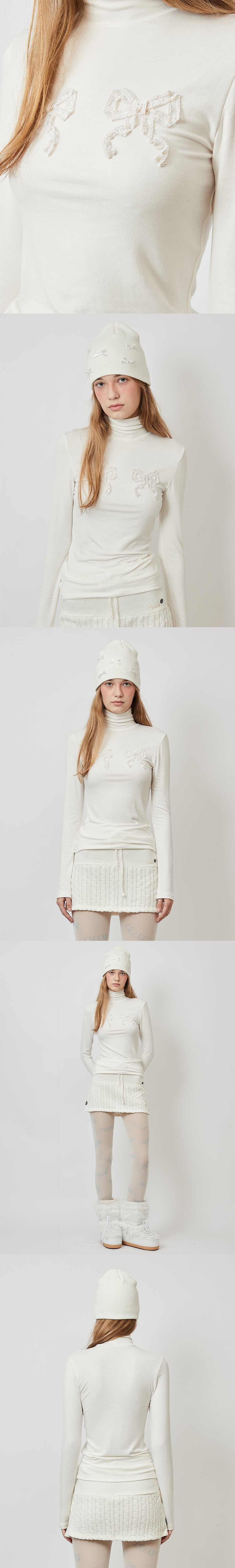 LACE RIBBON TURTLENECK_IVORY