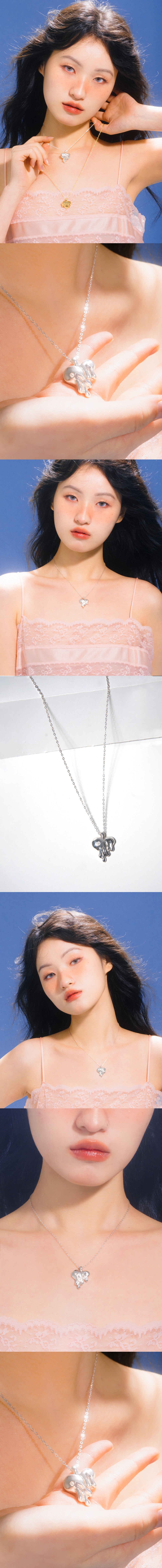 (925 SILVER) MEALTING HEART NECKLACE