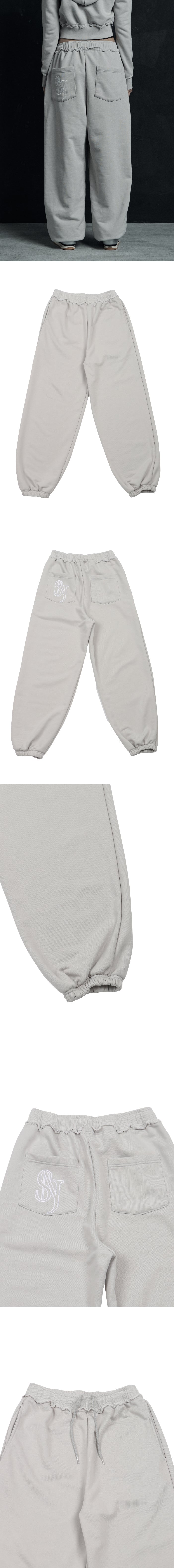 SNJ CUT-OFF SWEATPANTS WARM GRAY