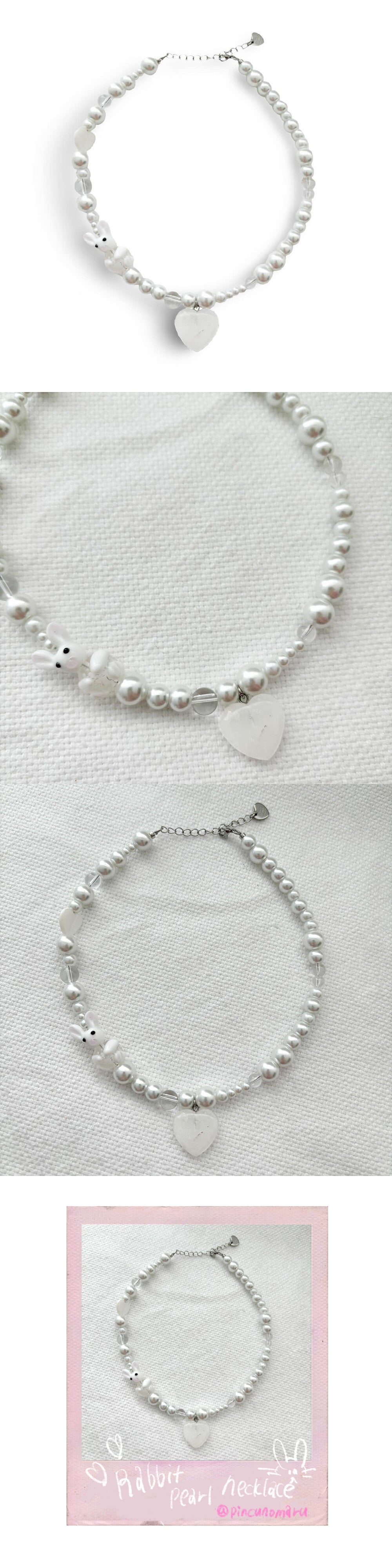 Rabbit pearl necklace