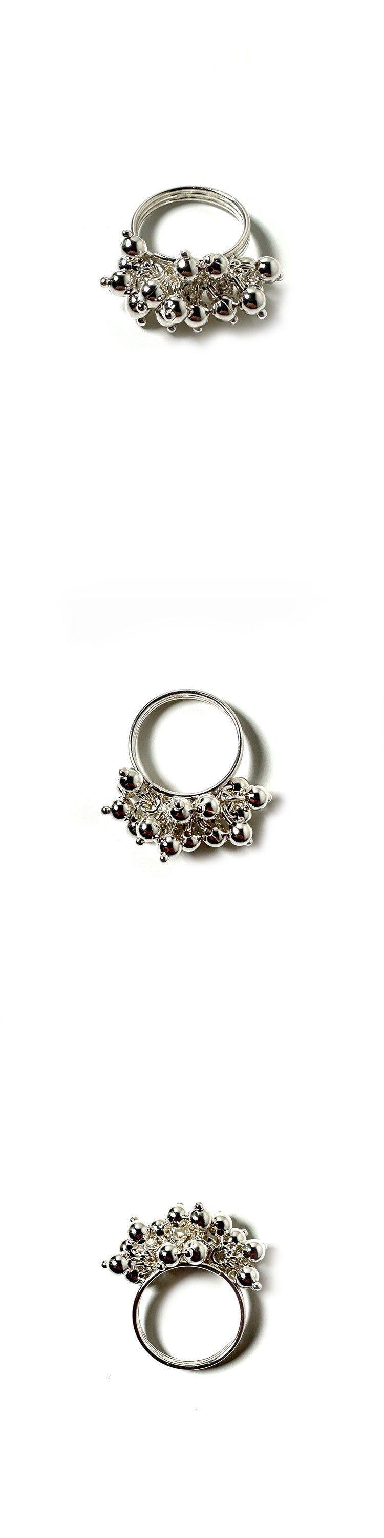 SILVER BUBBLE FLOWER RING