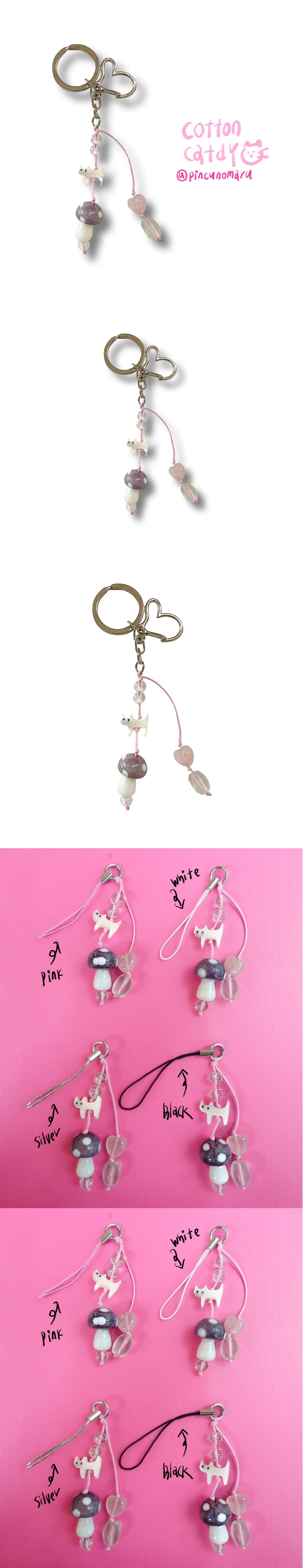 Cotton catdy keyring-Phone Strap