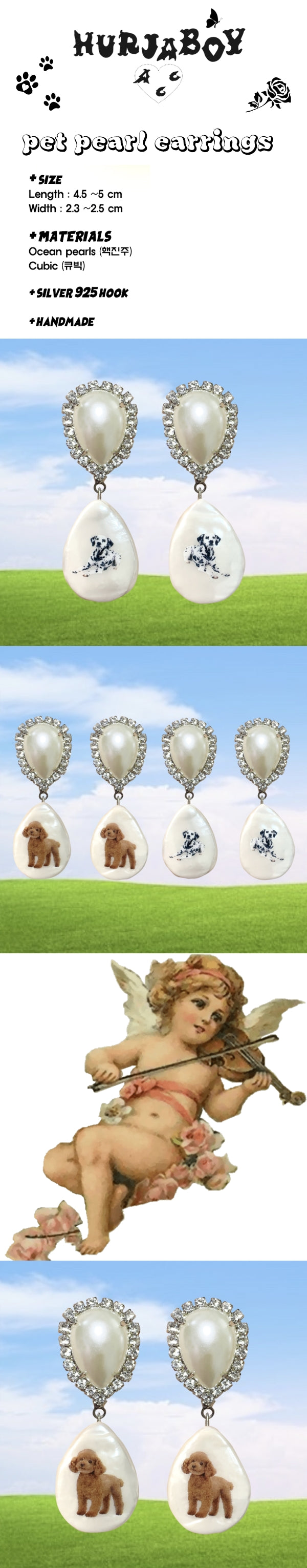 Pet series _ pet pearl earrings