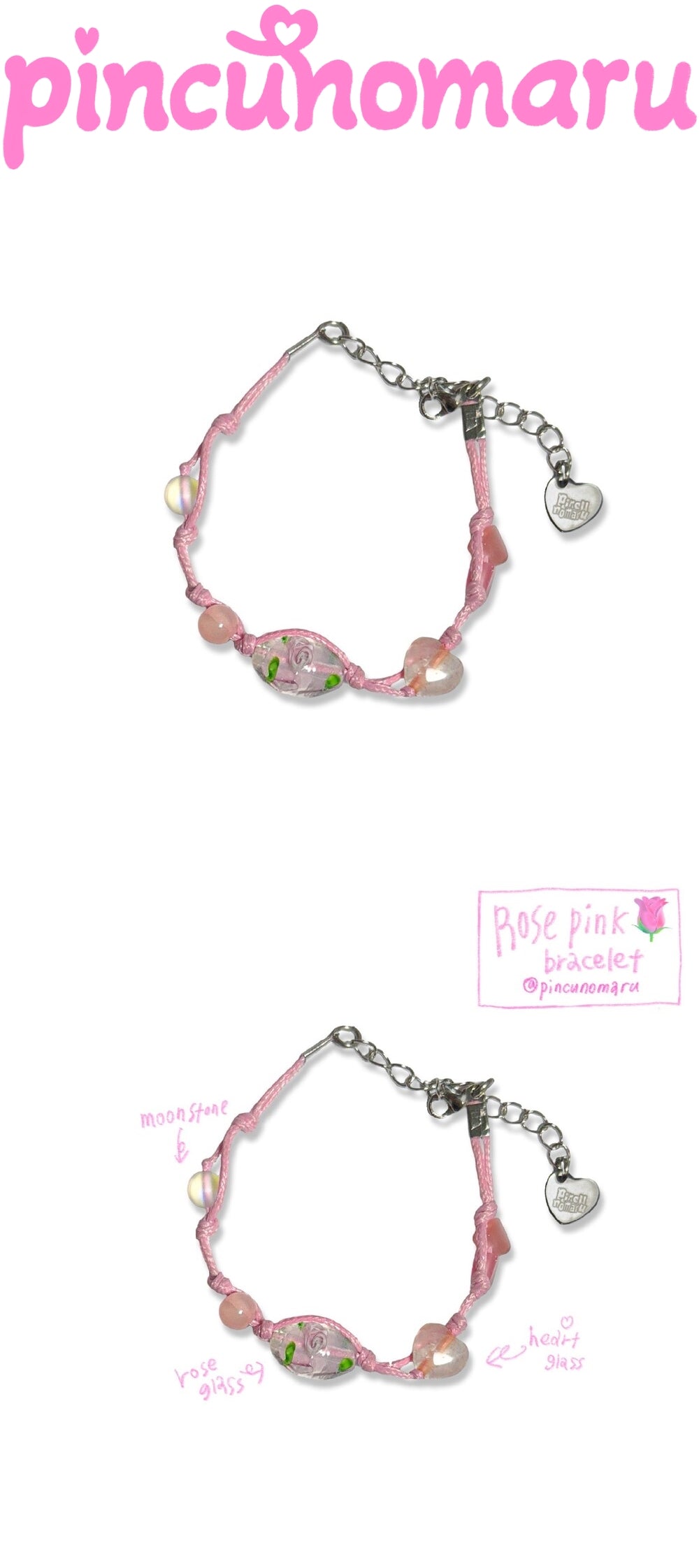 Rose pink bracelet