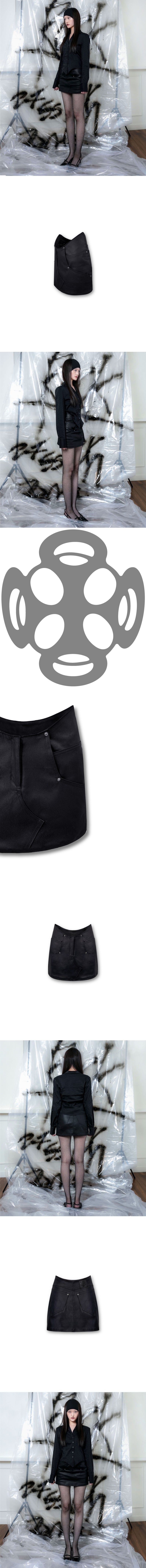 S/NO.5 CURVED WAIST MINI SKIRT