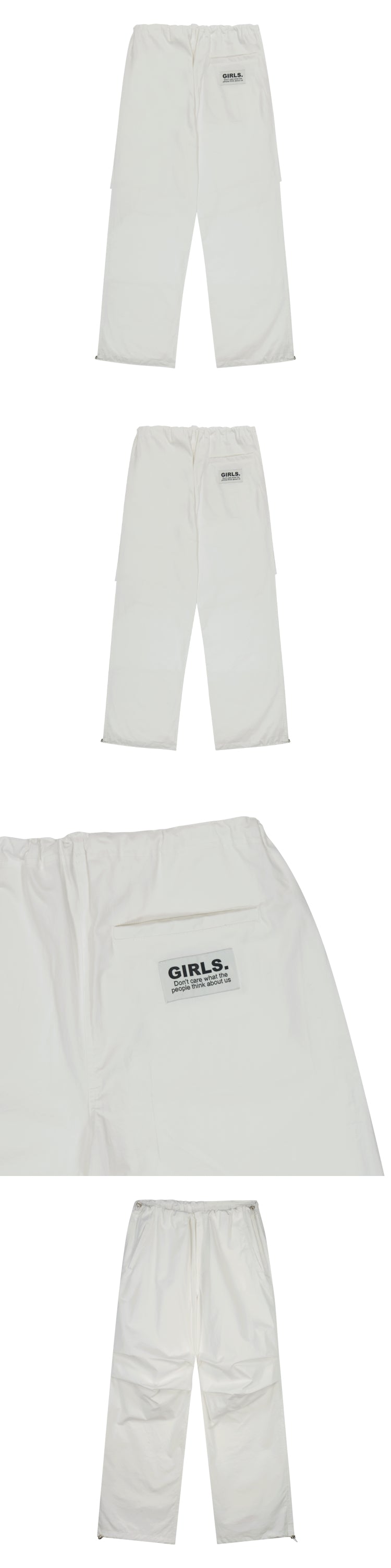 Girls Wide Pants - White