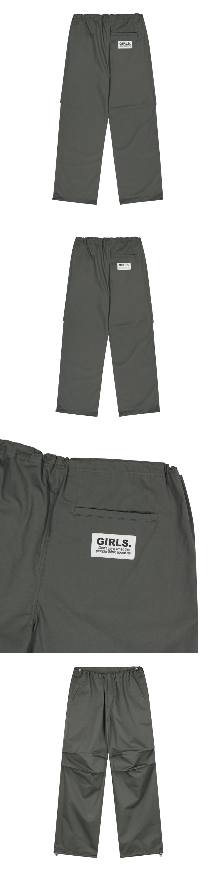 Girls Wide Pants - Charcoal