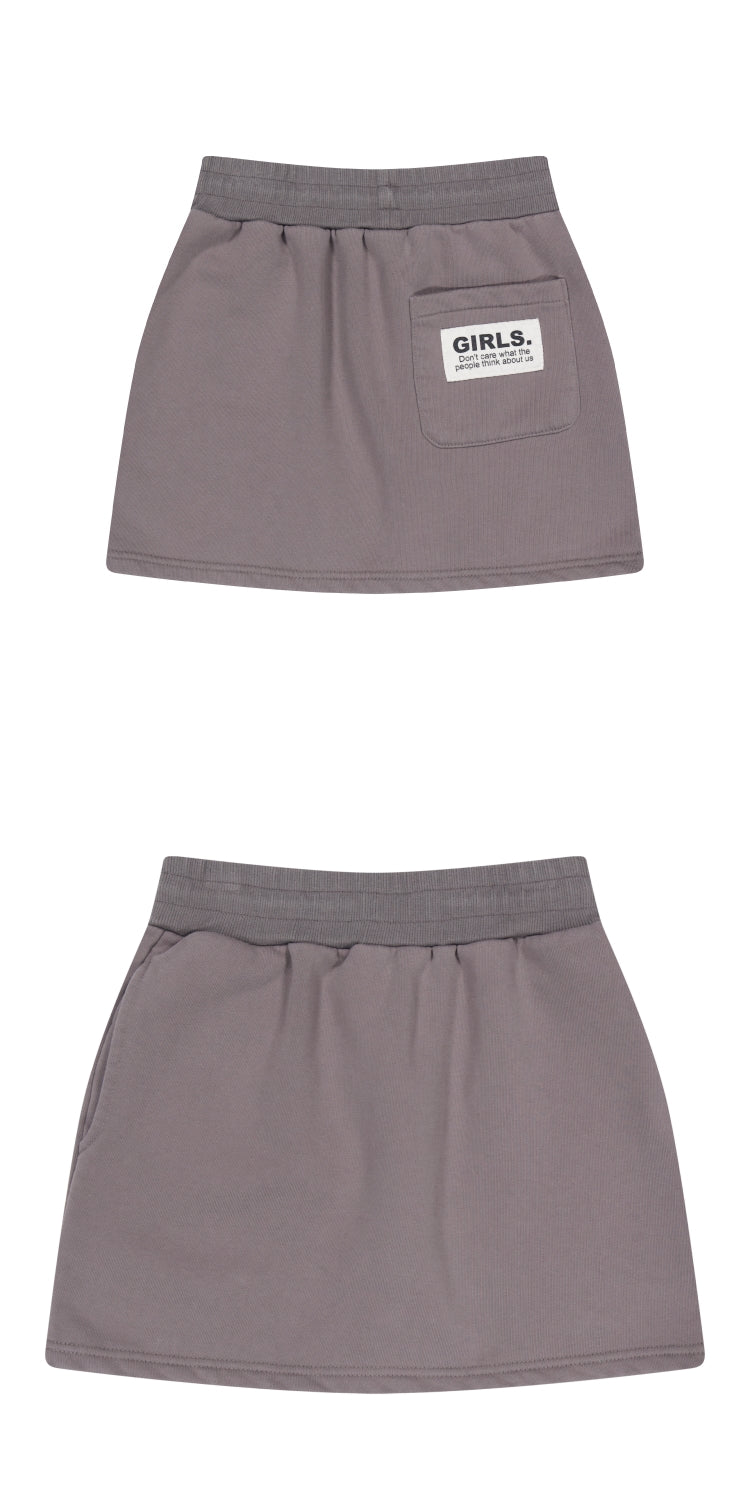 Girls Washing Skirt - Charcoal