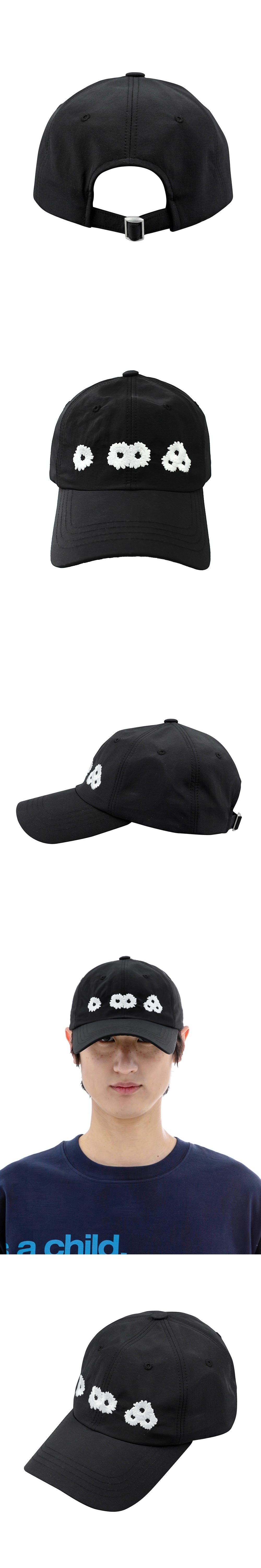 SIGNAL LOGO NYLON CAP in black