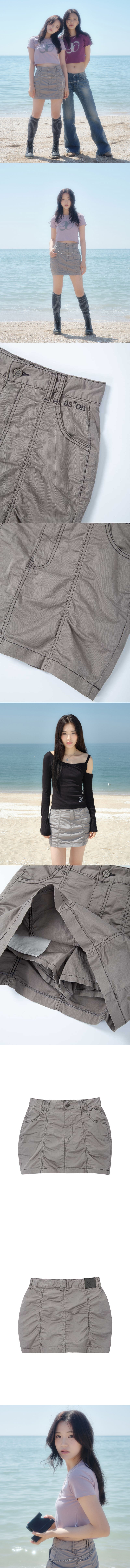 BALLOON SKIRT / GRAY