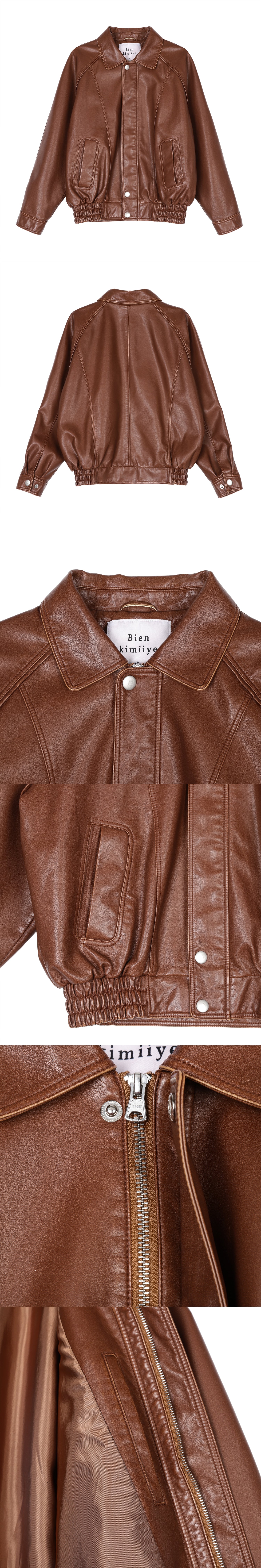 pigment over leather jacket