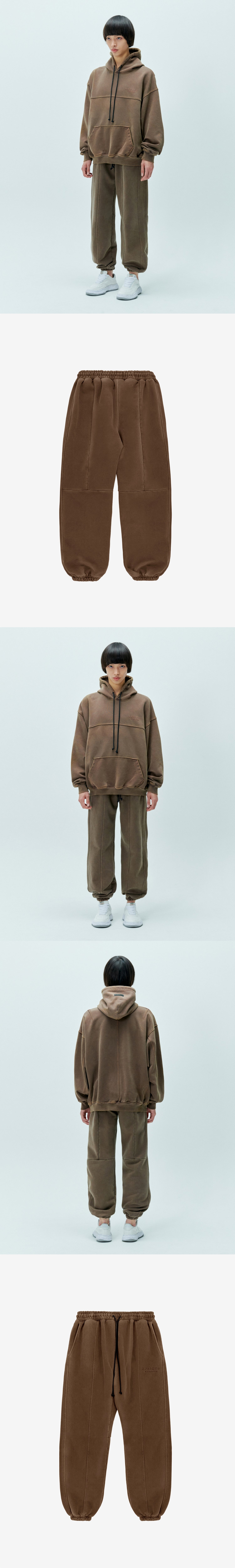 Washed Sweatpants - Brown