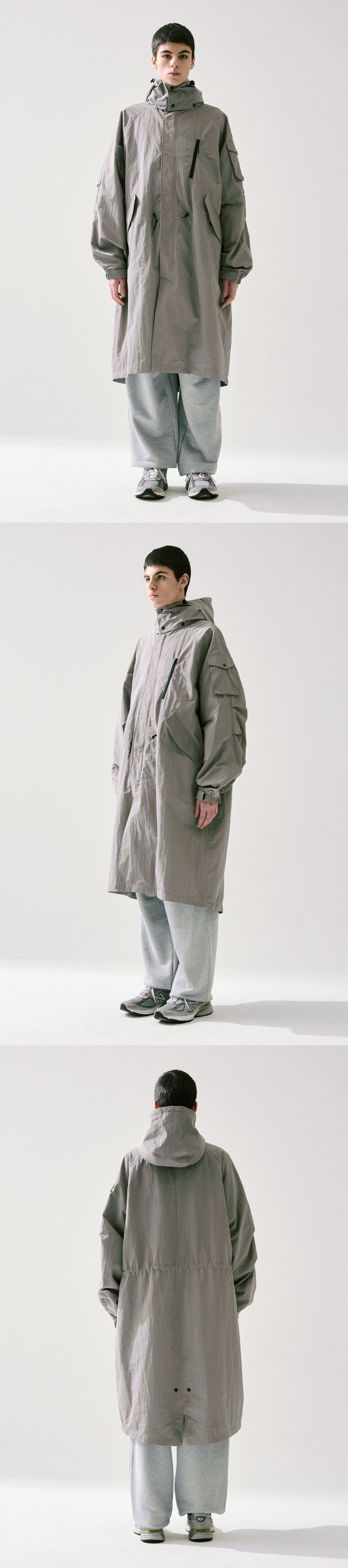 CONVERTIBLE FISH TAIL PARKA (VINTAGE GREY)