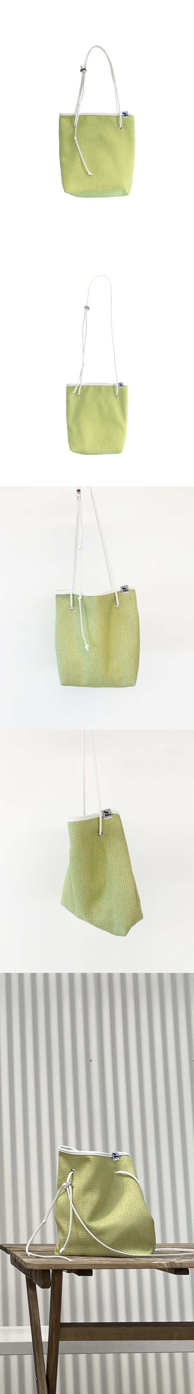 (solid) Lump bag - tweed /green
