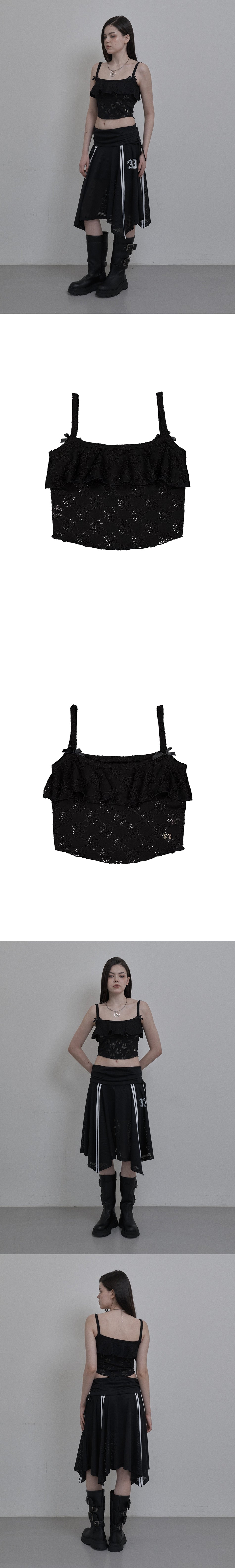 FLOWER FRILL SL / BLACK