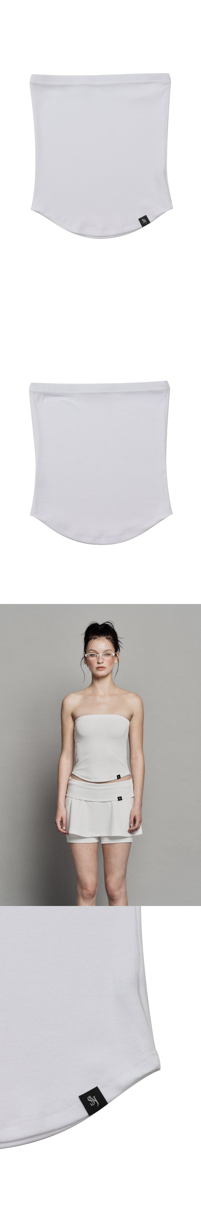 PLAIN RIB TUBE TOP WHITE