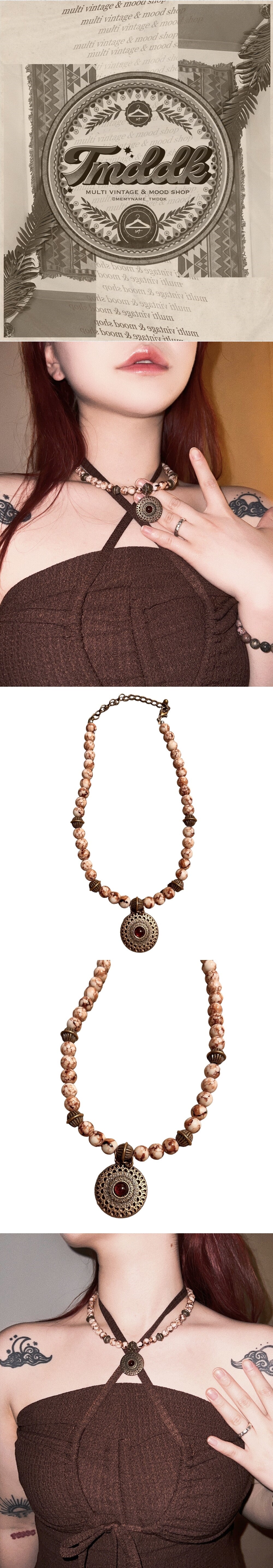 oriental brown necklace