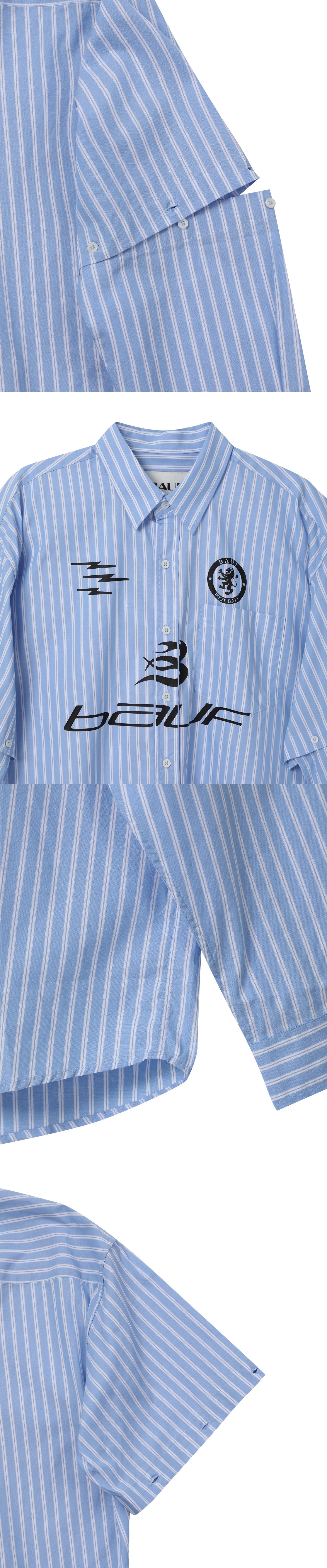 B Soccer Detachable Stripe Shirt (Sky Blue)