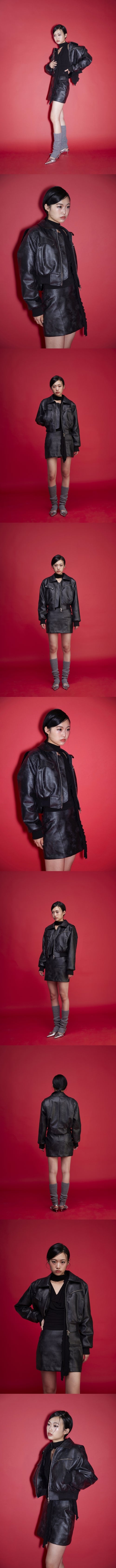 Amber leather jumper (black)