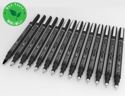 FHDUSRYO 27Pcs Fineliner Pens, Black Micro-Line Pens, 9 Size Archival Ink  Fine Liner Pens Micro Pen Sets, Waterproof Fine Point Ink Art Pens for