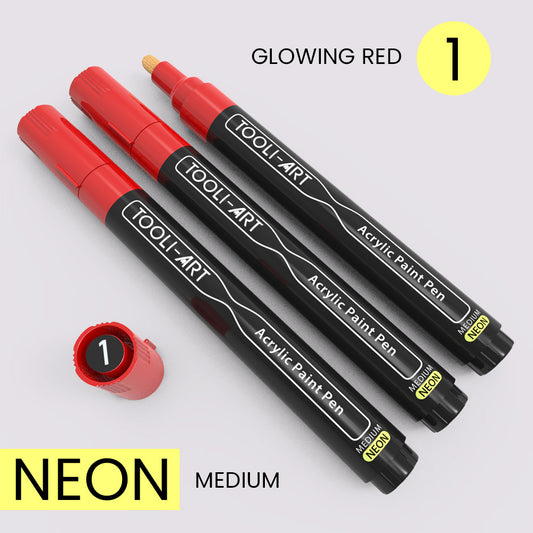 NEON Acrylic Paint Pens 0.7mm EXTRA-FINE Tip: 3-Pack, Your Choice of A –  TOOLI-ART