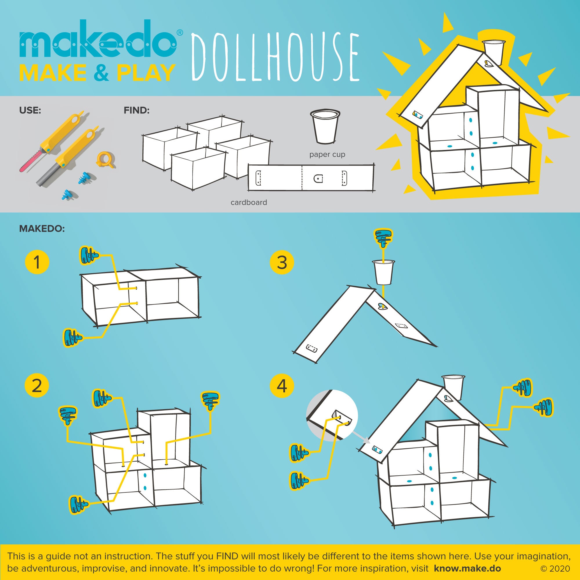 Makedo is a simple to use, open-ended system of tools for creative cardboard  construction.