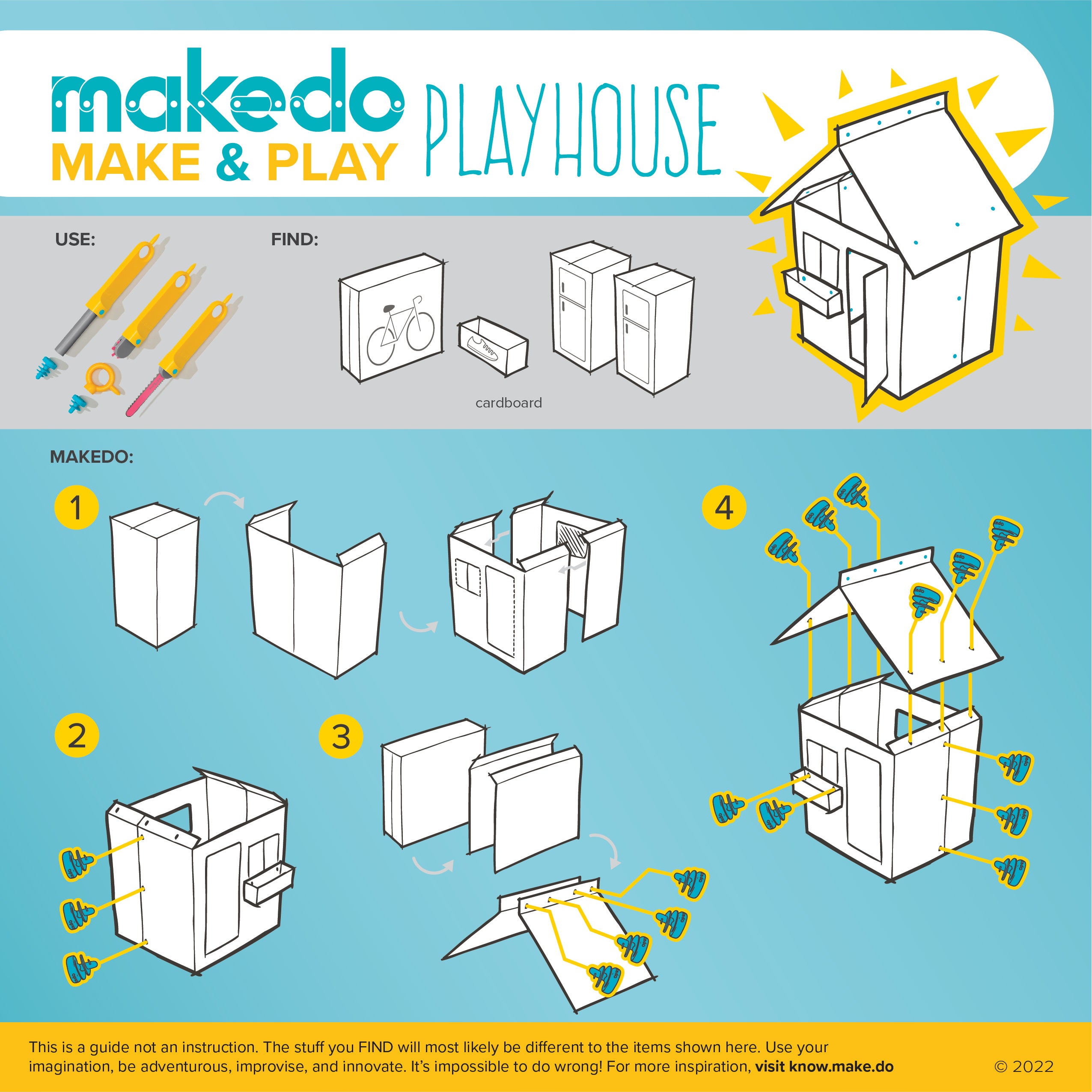 Makedo guided creation - Make & Play - Playhouse