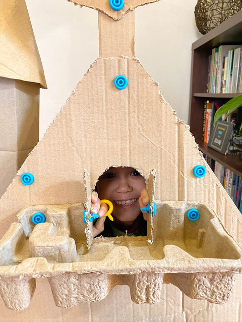 Cardboard Castle using Makedo 