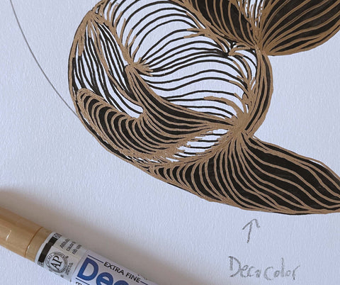 DecoColor Gold Ink Test