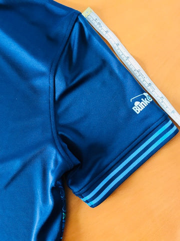 Tape Measure on Paisley Golf Shirt - Sleeve Length