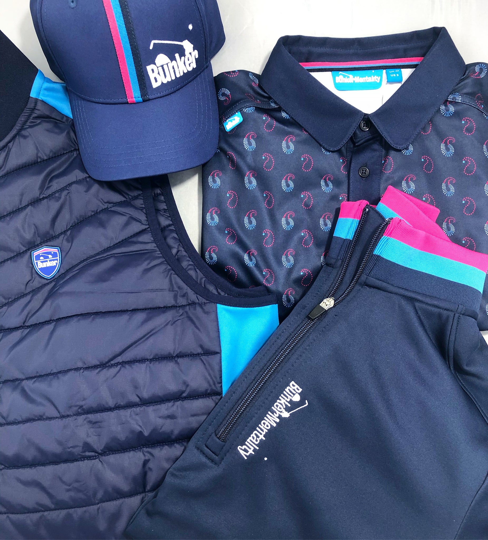 Bunker Mentality Navy Blue Outfit Gameday Paisley 