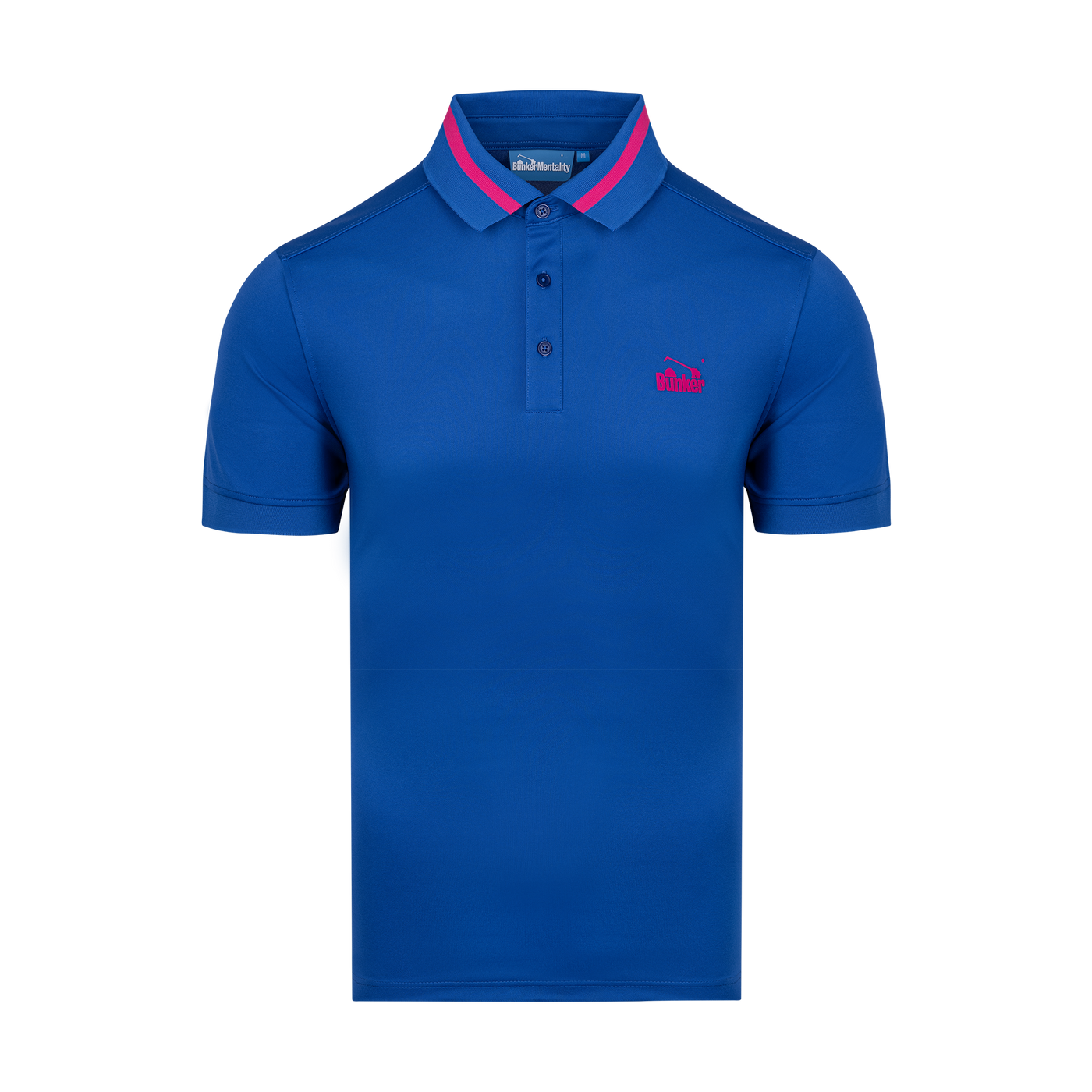 Bunker Mentality Logo Blue Golf Shirt | Golf Polo Shirts & Tops