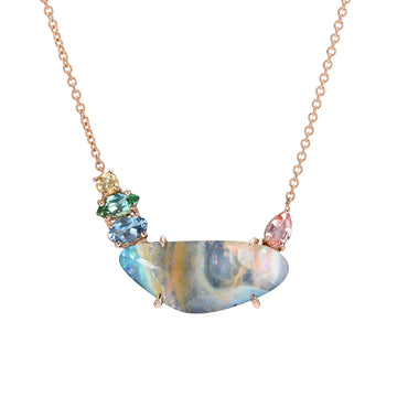 Aphrodite Boulder Opal Gold Necklace by NIXIN Jewelry