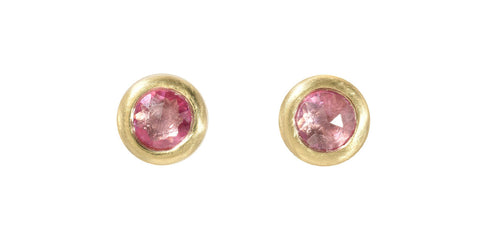 Pink sapphire earrings