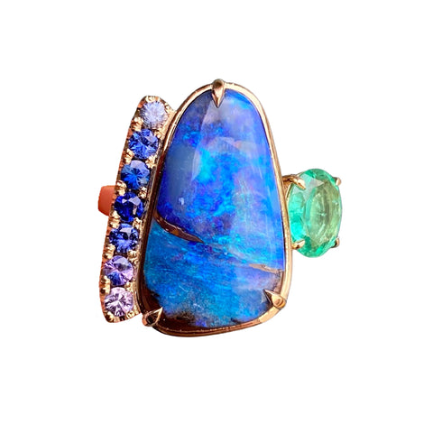 Opal & Sapphire Ring