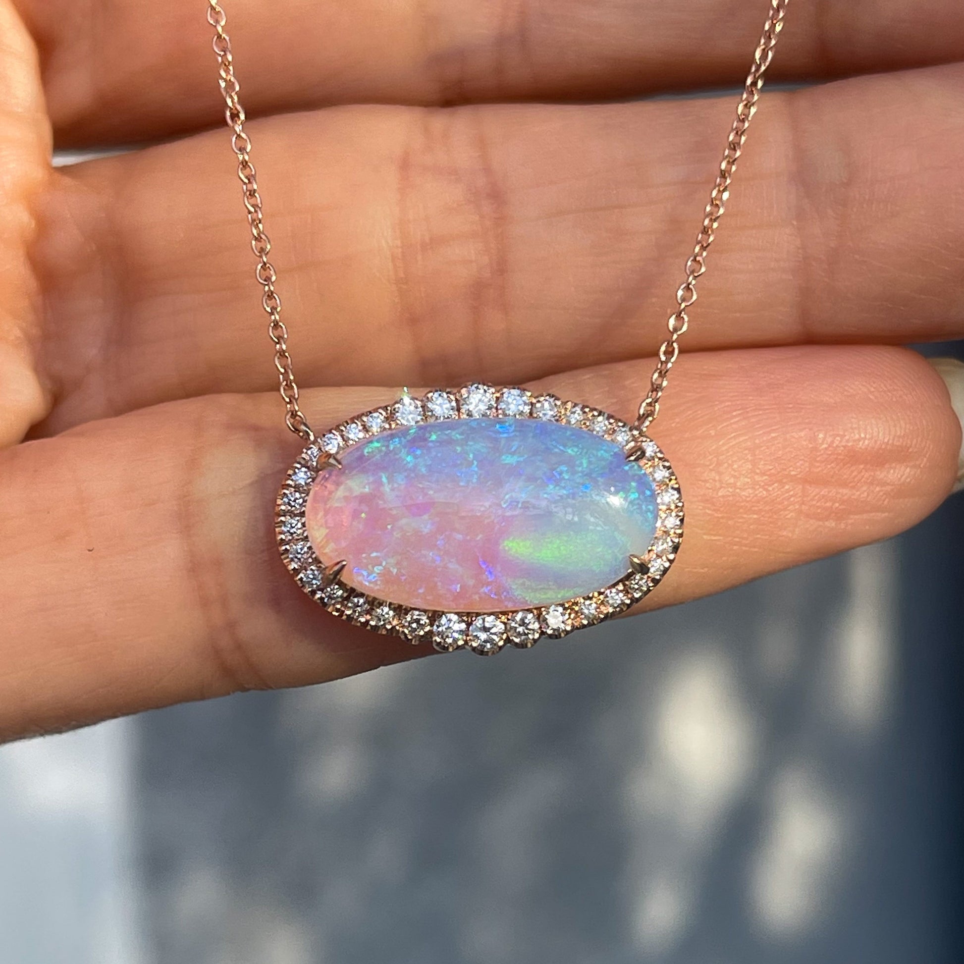 pludselig provokere jeg er syg Carina Nebula Australian Opal Necklace | Crystal Opal Necklace | NIXIN