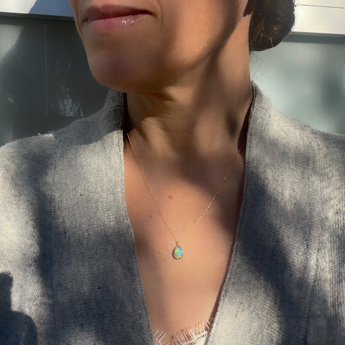 necklace Unicorn Tear Crystal Opal Necklace No. 13