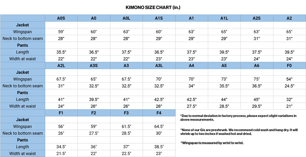 Size Chart – FlyGirl-Boutique1