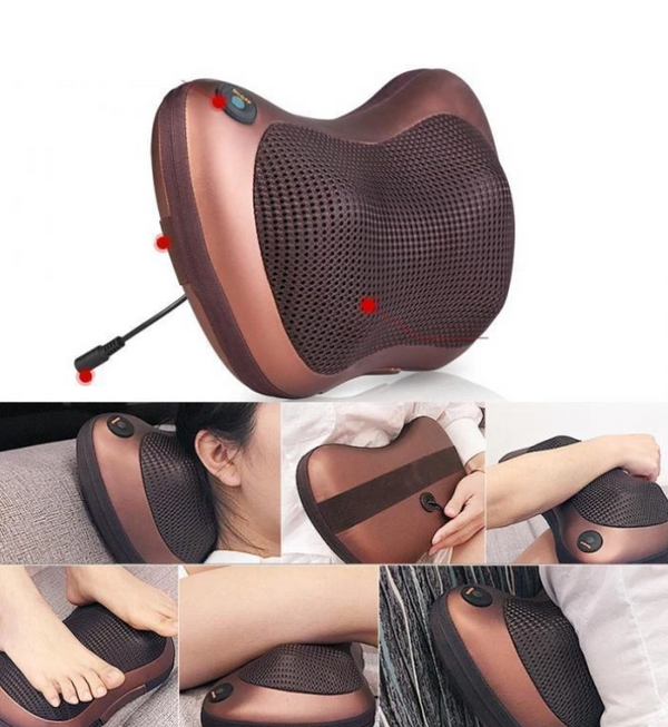 ProV2 Electric Back Thighs Buttocks Massage Heated Seat Cushion Chair Pad