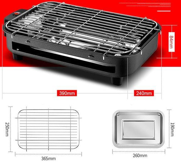 Portable 1300W Electric Smokeless Grill for Indoor and Outdoor – Prime