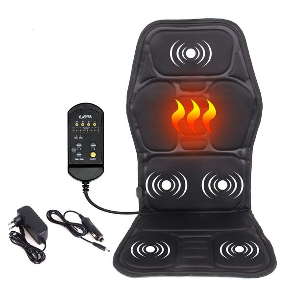 ProV2 Electric Back Thighs Buttocks Massage Heated Seat Cushion Chair Pad