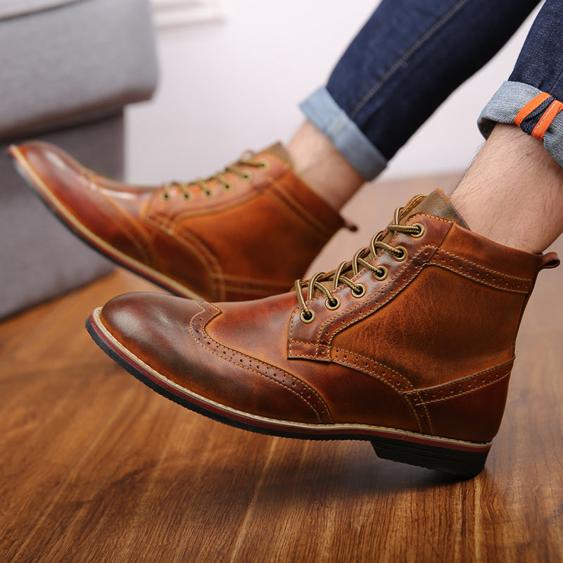 casual brogue boots