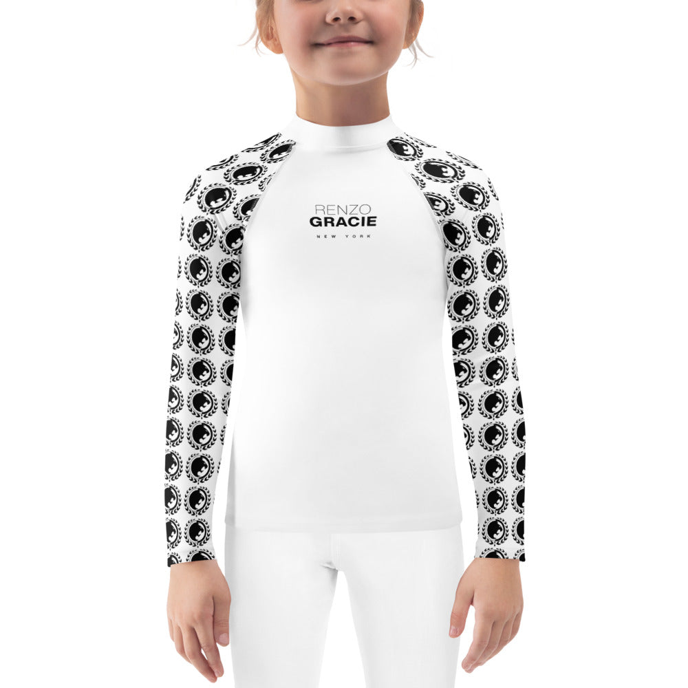 Renzo Gracie Kids Rash Guard (Black on White) – Renzo Gracie Shop