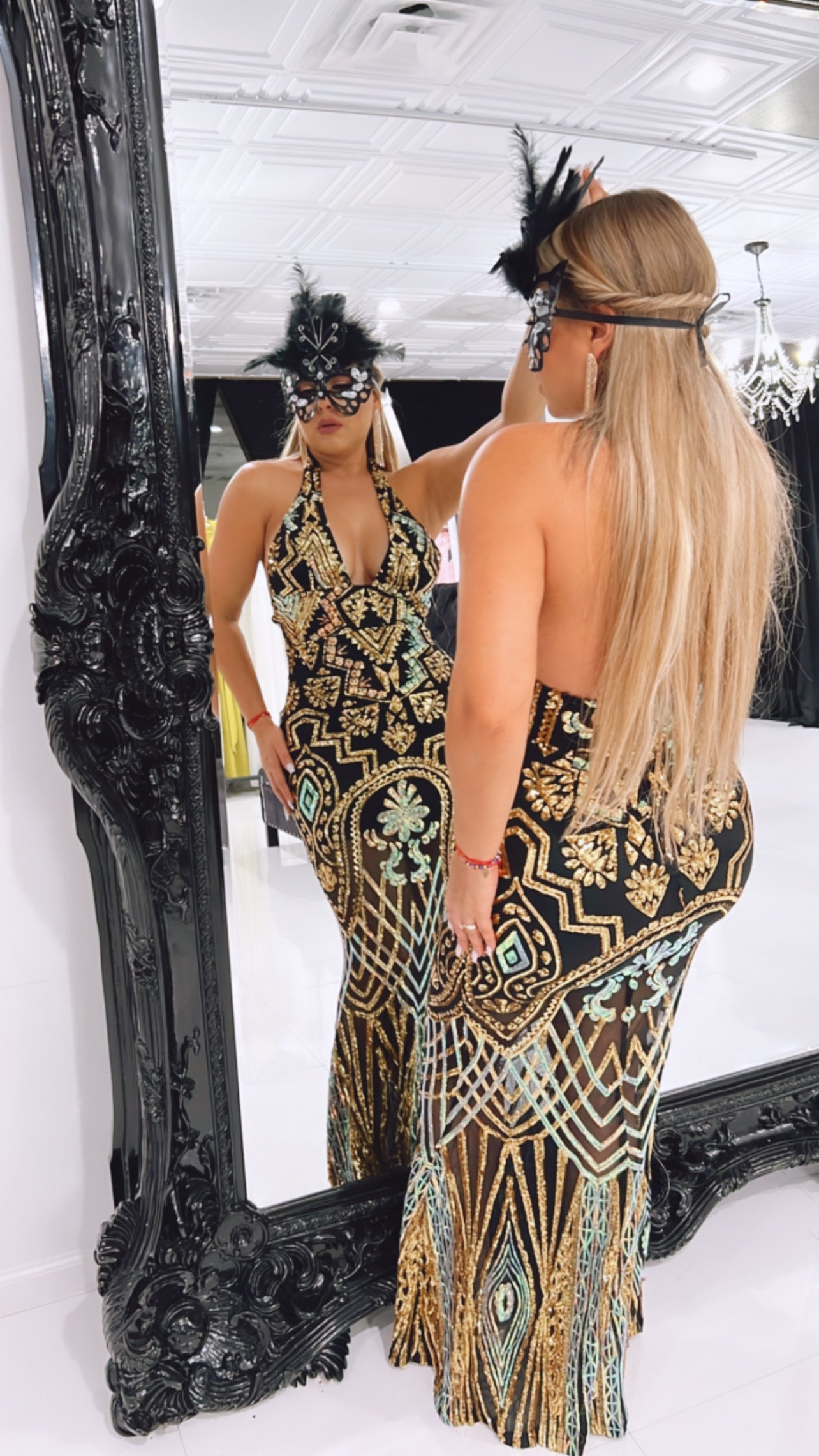 Halter Sequence Dress