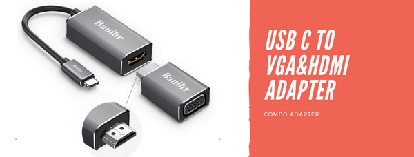 USB C to HDMI VGA Adapter (C3)