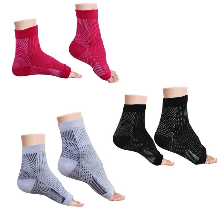 Compression Foot Sleeves - Open Toe Socks for Plantar Fasciitis and Ar ...