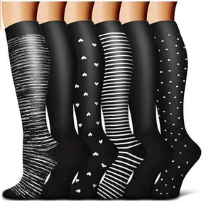 #5 Copper Compression Socks Women & Men Circulation(6 pairs) - Best for Running,Nursing,Hiking,Recovery & Flight Socks - Best Compression Socks Sale